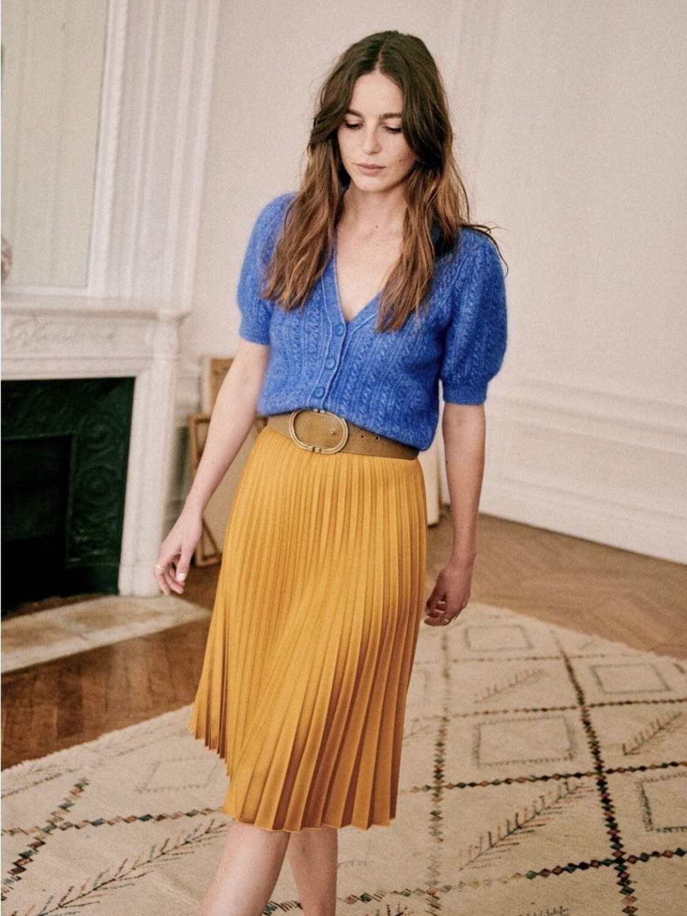 Sezane Dino Skirt Ocre